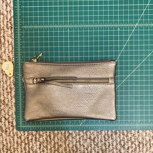 Chico's Silver Textured Clutch